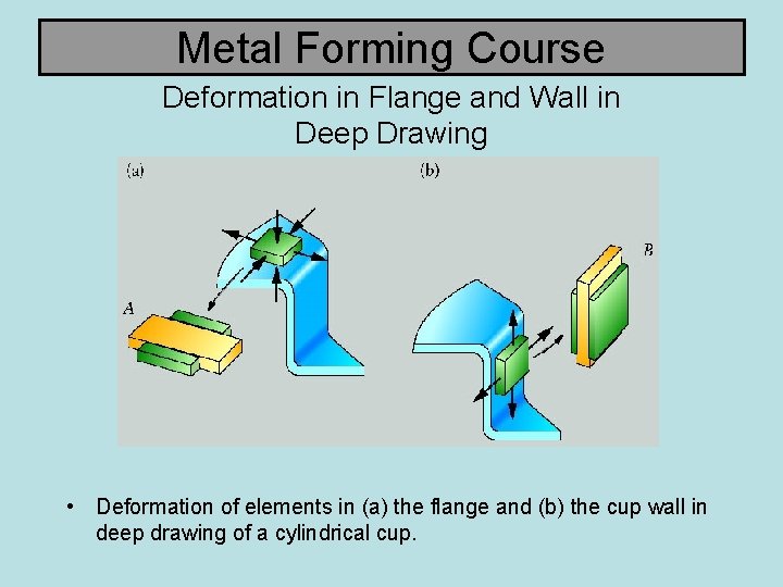 Metal Forming Course Deformation in Flange and Wall in Deep Drawing • Deformation of
