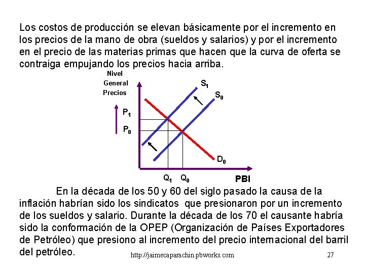 Los costos de producción se elevan básicamente por el incremento en los precios de