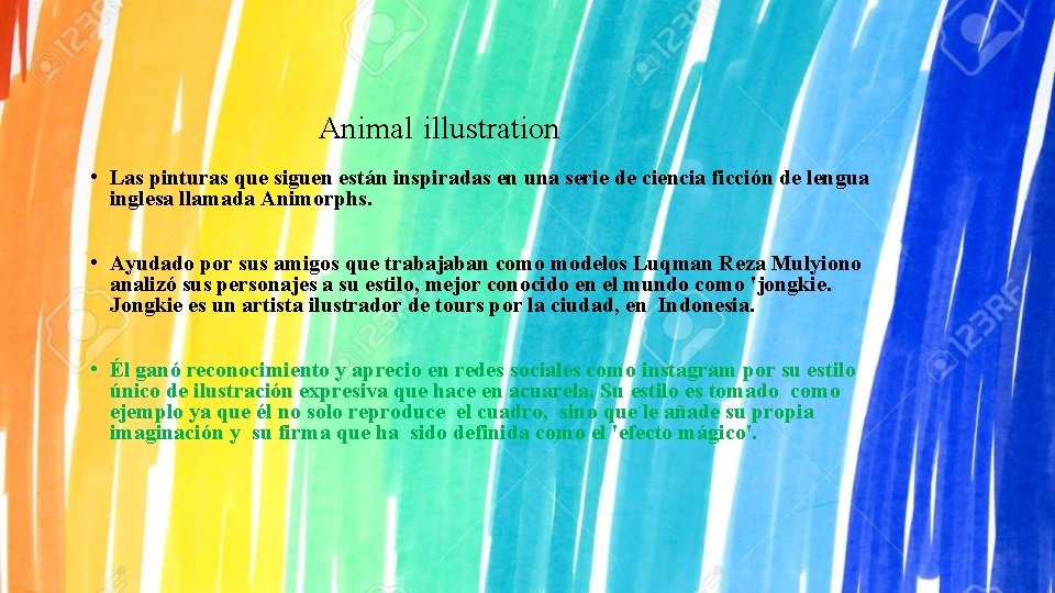 Animal illustration • Las pinturas que siguen están inspiradas en una serie de ciencia