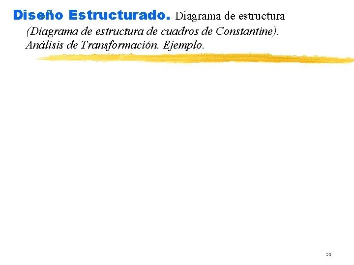 Diseño Estructurado. Diagrama de estructura (Diagrama de estructura de cuadros de Constantine). Análisis de