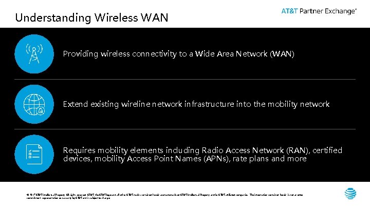 Understanding Wireless WAN Providing wireless connectivity to a Wide Area Network (WAN) Extend existing