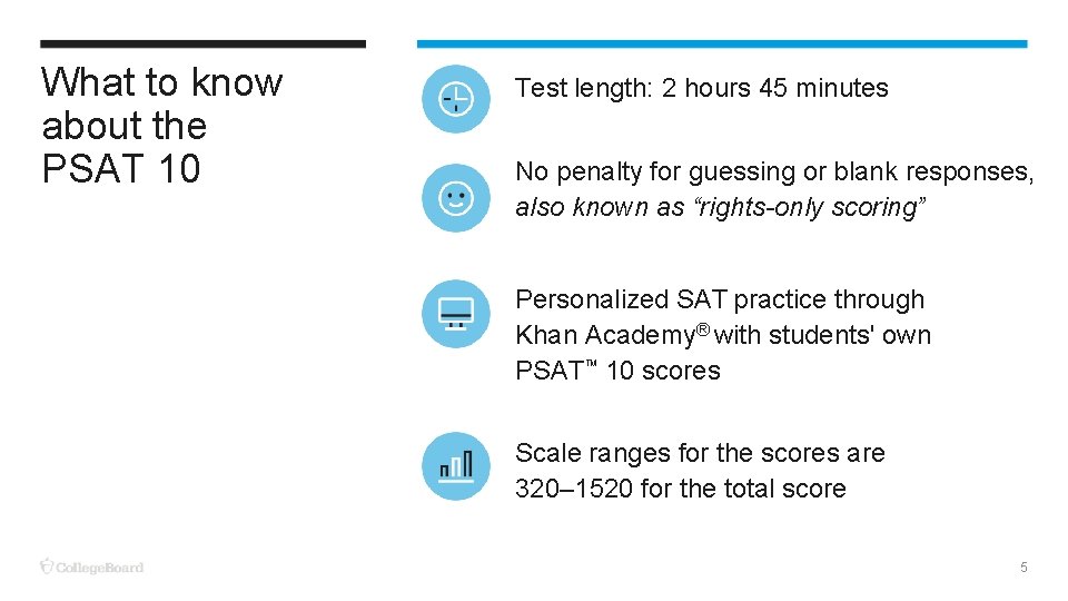 What to know about the PSAT 10 Test length: 2 hours 45 minutes No