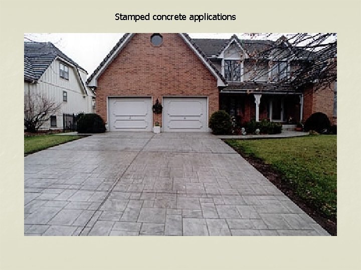 Stamped concrete applications 