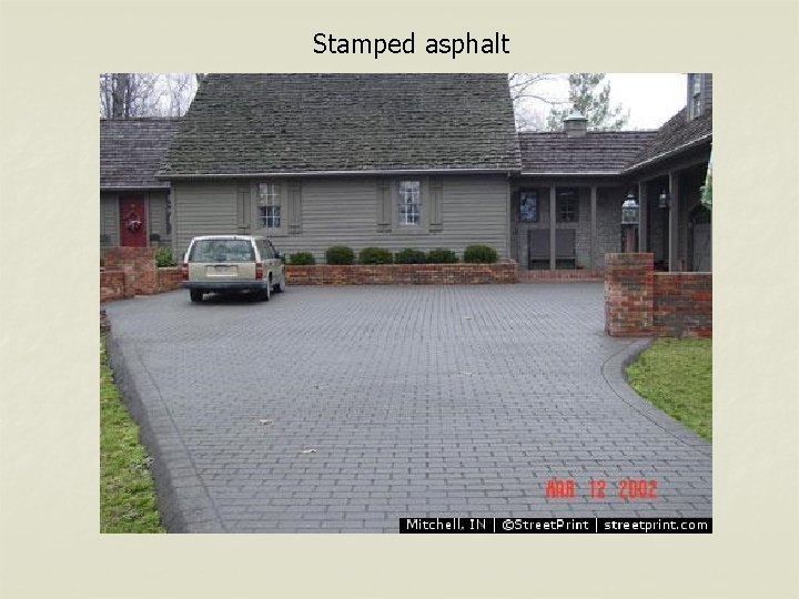 Stamped asphalt 