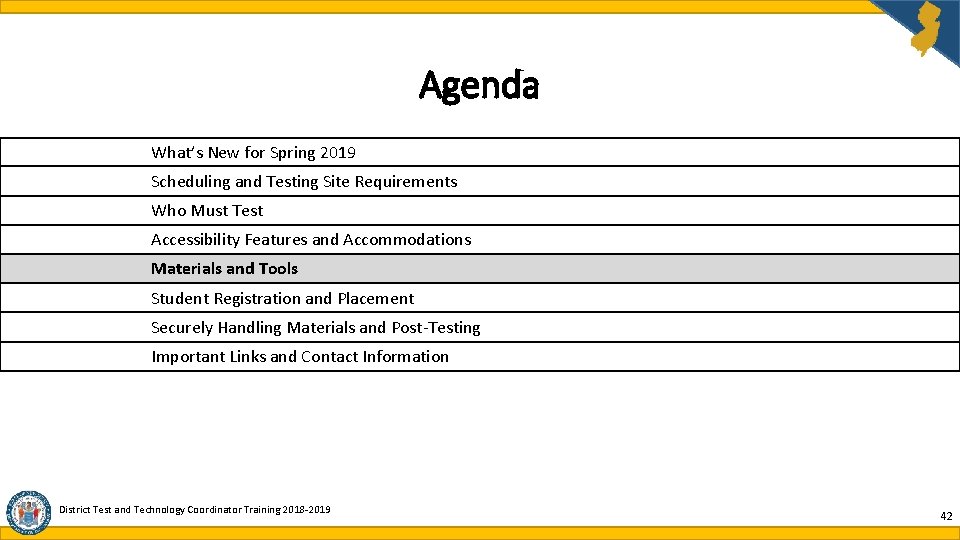 Agenda What’s New for Spring 2019 Scheduling and Testing Site Requirements Who Must Test Agenda What’s New for Spring 2019 Scheduling and Testing Site Requirements Who Must Test