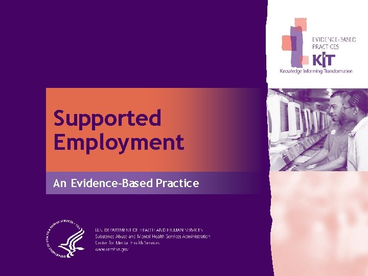 Supported Employment An Evidence-Based Practice 