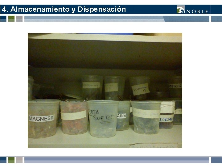 4. Almacenamiento y Dispensación 4. Almacenamiento y Dispensación