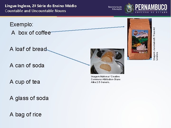 Língua Inglesa, 2ª Série do Ensino Médio Countable and Uncountable Nouns Imagem: Jeromekruft /