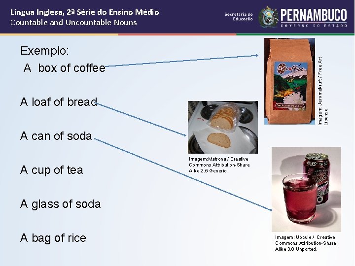 Língua Inglesa, 2ª Série do Ensino Médio Countable and Uncountable Nouns Imagem: Jeromekruft /