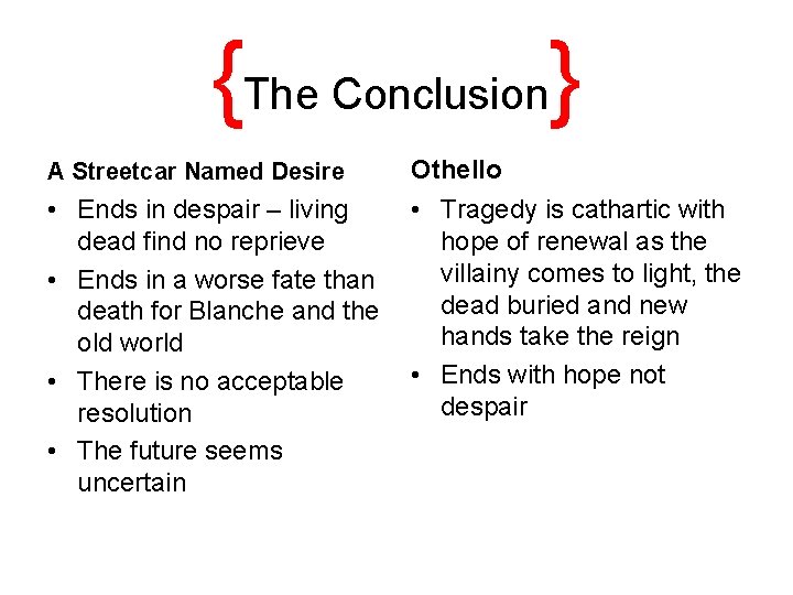Lecture 4 Plot Analysis Of Othello And The