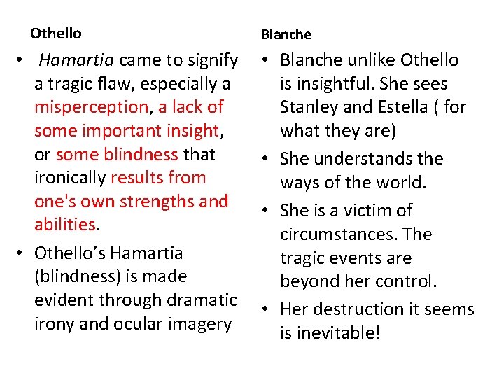 Othello • Hamartia came to signify a tragic flaw, especially a misperception, a lack Othello • Hamartia came to signify a tragic flaw, especially a misperception, a lack