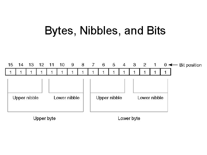 Bytes, Nibbles, and Bits Bytes, Nibbles, and Bits