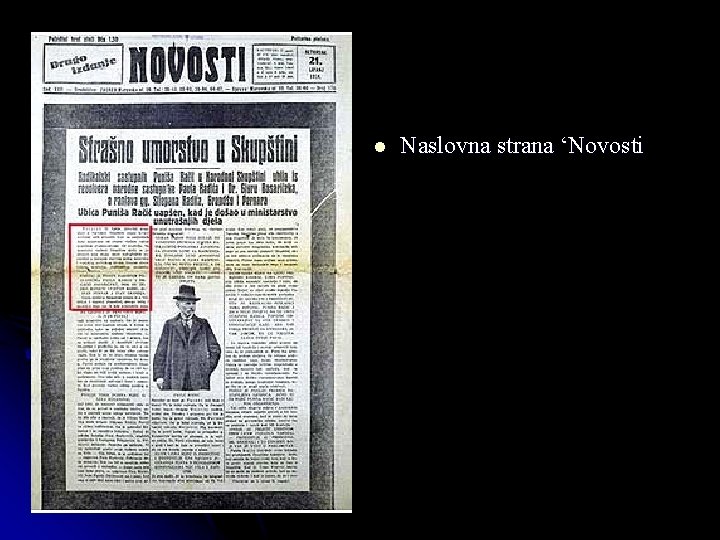 l Naslovna strana ‘Novosti 