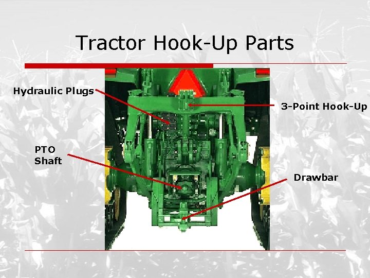 Tractor Hook-Up Parts Hydraulic Plugs 3 -Point Hook-Up PTO Shaft Drawbar 