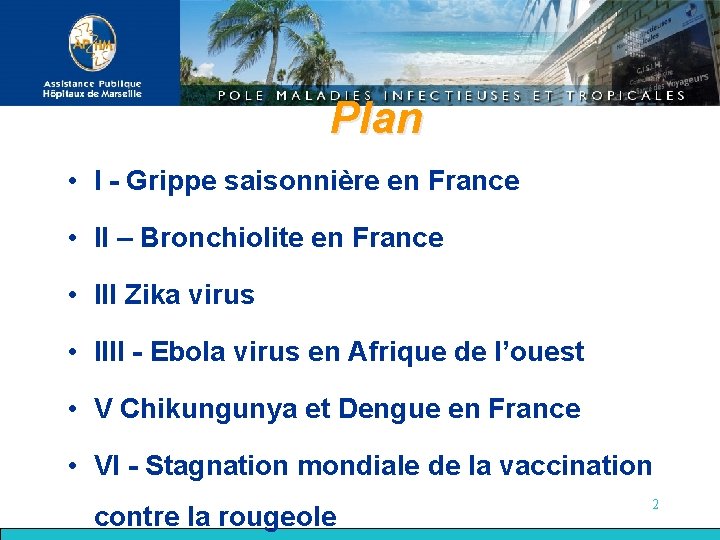 Plan • I - Grippe saisonnière en France • II – Bronchiolite en France