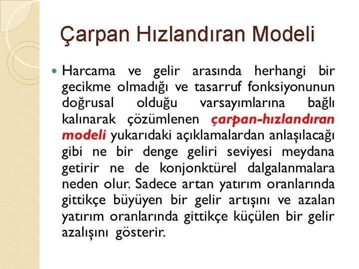 Çarpan Hızlandıran Modeli 