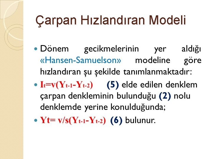 Çarpan Hızlandıran Modeli 