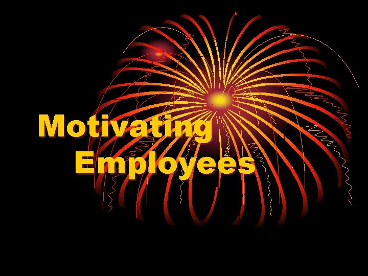 Motivating Employees 