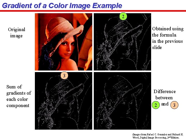 Gradient of a Color Image Example 2 Obtained using the formula in the previous