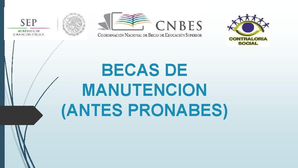 BECAS DE MANUTENCION (ANTES PRONABES) 