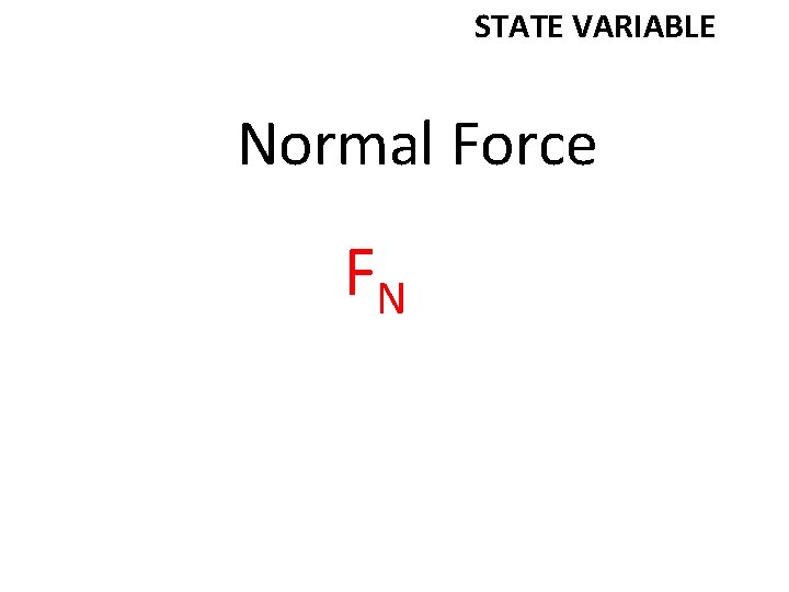 STATE VARIABLE Normal Force FN 