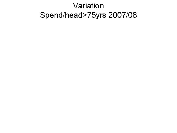 Variation Spend/head>75 yrs 2007/08 