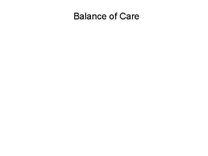 Balance of Care 