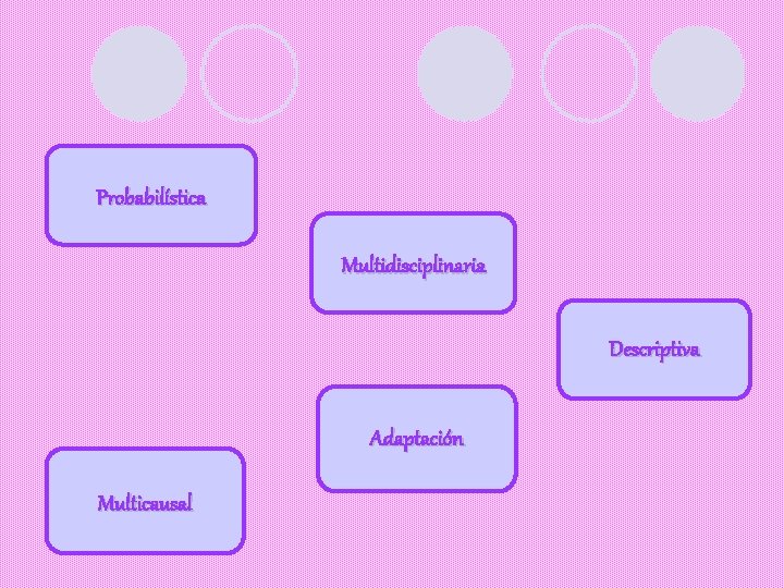Probabilística Multidisciplinaria Descriptiva Adaptación Multicausal 