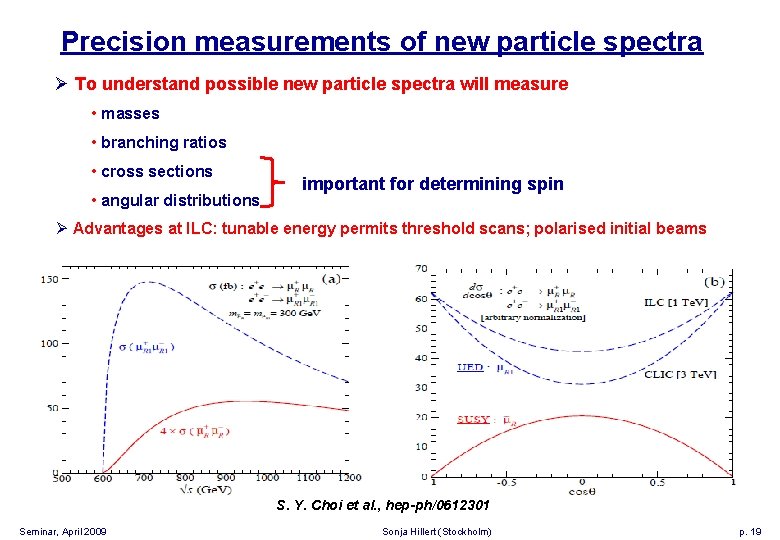 Precision measurements of new particle spectra Ø To understand possible new particle spectra will