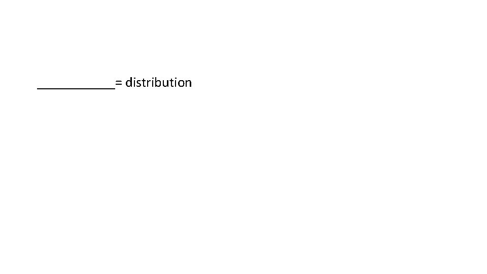 ______= distribution 