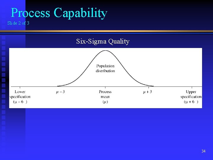 Process Capability Slide 2 of 3 Six-Sigma Quality 34 