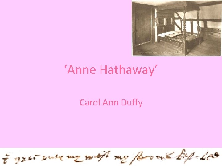 ‘Anne Hathaway’ Carol Ann Duffy 