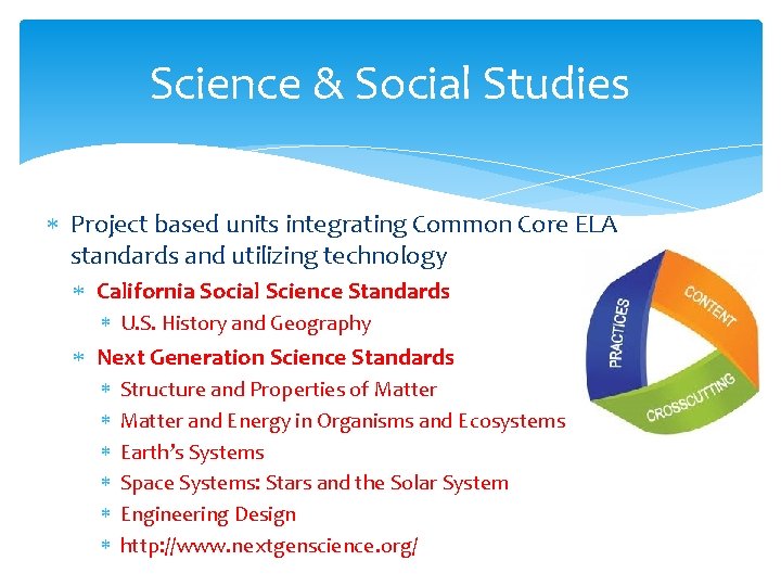 Science & Social Studies Project based units integrating Common Core ELA standards and utilizing