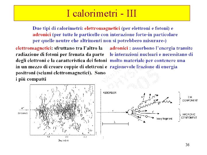 I calorimetri - III 36 