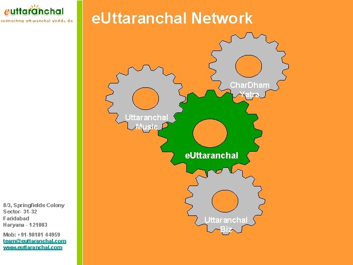 e. Uttaranchal Network Char. Dham Yatra Uttaranchal Music e. Uttaranchal 8/3, Springfields Colony Sector-