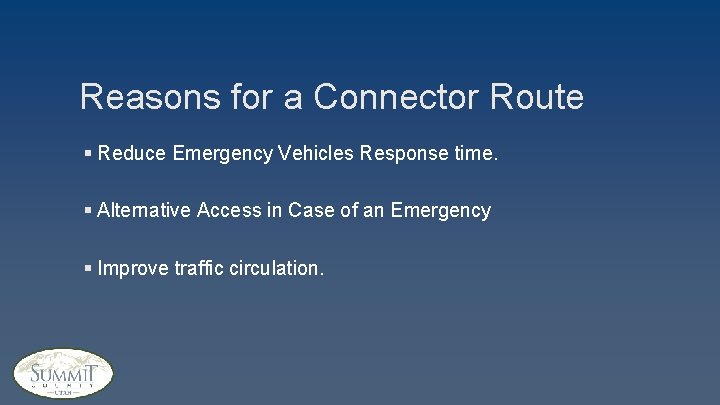 Silver Creek RoadBitner Ranch Road Connector Route Factors