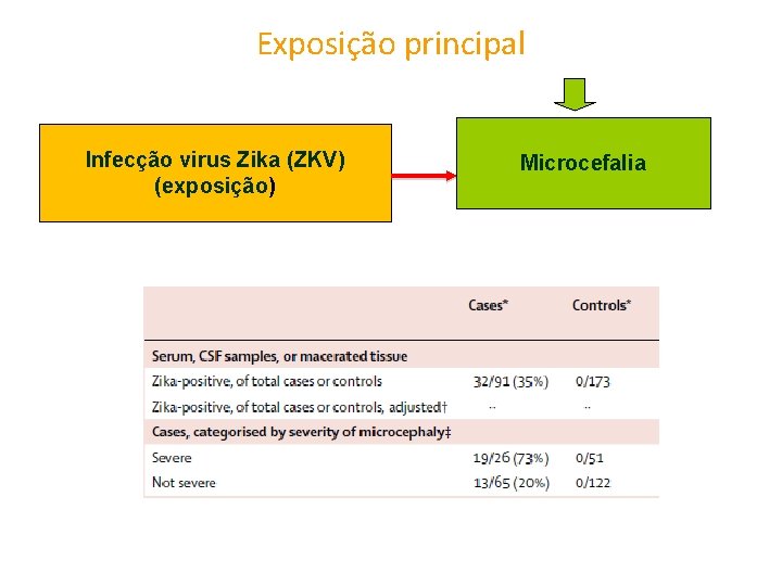 Exposição principal Infecção virus Zika (ZKV) (exposição) Microcefalia 