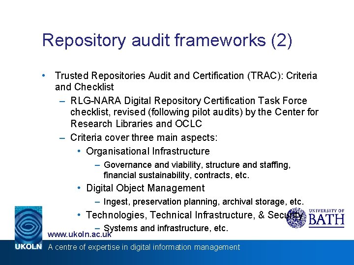 Repositories and Digital Preservation Michael Day Research and