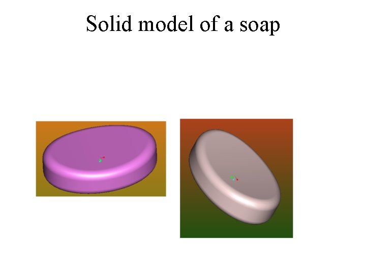 Solid model of a soap 