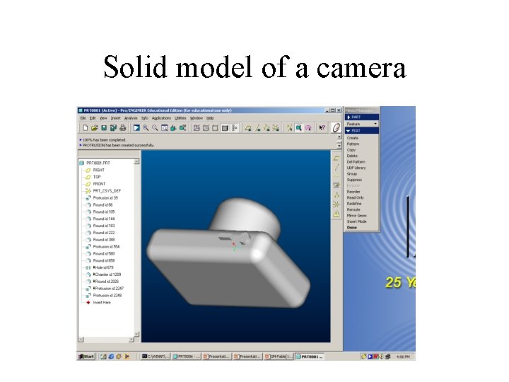 Solid model of a camera 