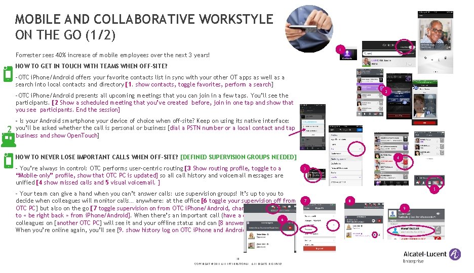 MOBILE AND COLLABORATIVE WORKSTYLE ON THE GO (1/2) 1 Forrester sees 40% increase of