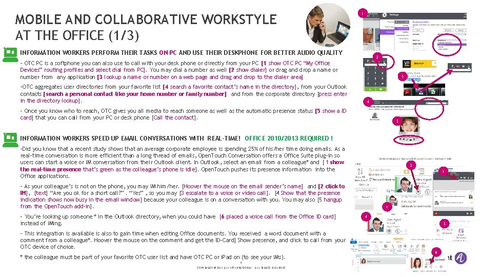 MOBILE AND COLLABORATIVE WORKSTYLE AT THE OFFICE (1/3) 1 INFORMATION WORKERS PERFORM THEIR TASKS