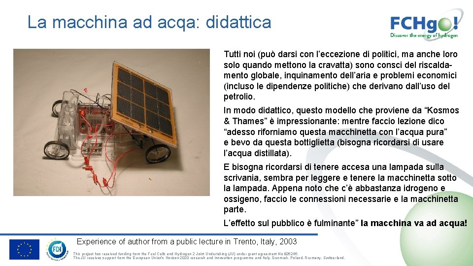 La macchina ad acqa: didattica Tutti noi (può darsi con l’eccezione di politici, ma