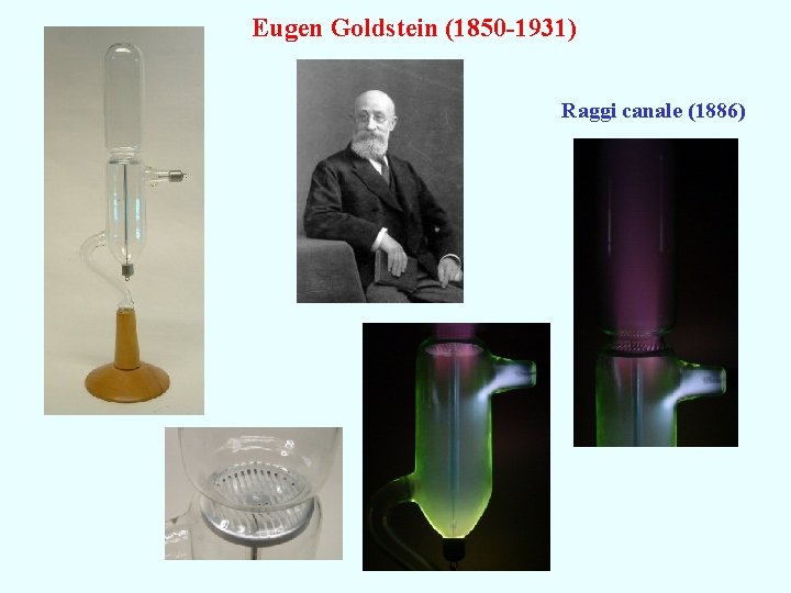 Eugen Goldstein (1850 -1931) Raggi canale (1886) 