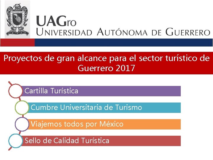 Proyectos de gran alcance para el sector turístico de Guerrero 2017 Cartilla Turística Cumbre