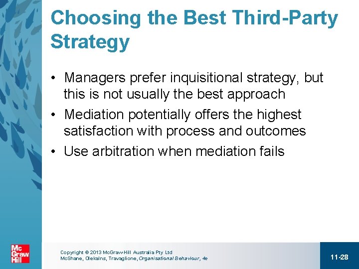 Choosing the Best Third-Party Strategy • Managers prefer inquisitional strategy, but this is not