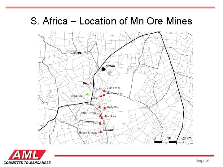 S. Africa – Location of Mn Ore Mines Page 26 