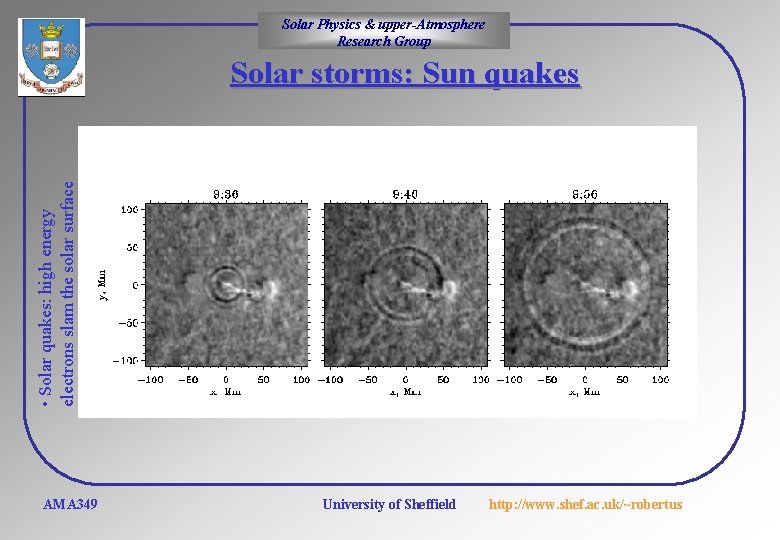 Solar Physics & upper-Atmosphere Research Group • Solar quakes: high energy electrons slam the