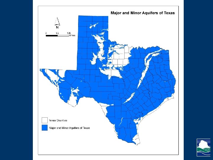 Major and Minor Aquifers of Texas 