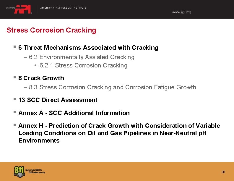 Stress Corrosion Cracking § 6 Threat Mechanisms Associated with Cracking – 6. 2 Environmentally